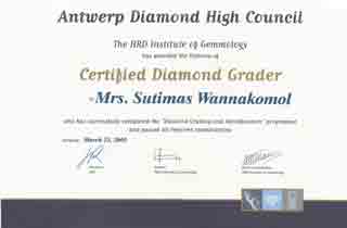 คลิก! ดูภาพขยาย Certified Diamond Grader-HRD