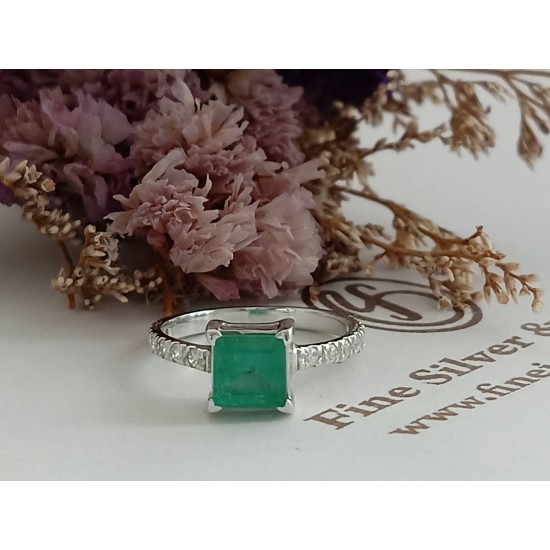 Order-Emerald-Diamond-CZ-Silver-Ring-Rw-Em-09-11-2022