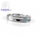  Aquamarine Birthstone Silver Ring-R1254aq