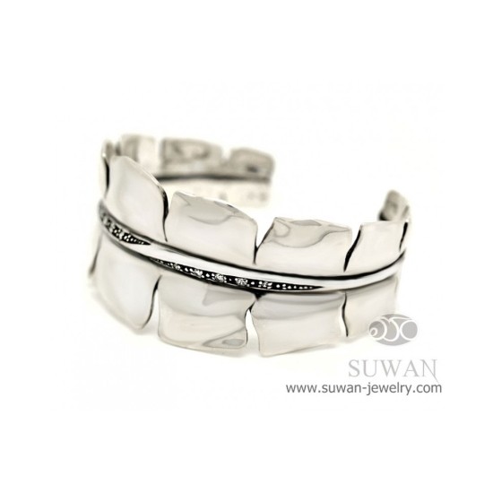 กำไลใบตอง-งานสุวัน-กำไลเงิน-finejewelthai-SWB009