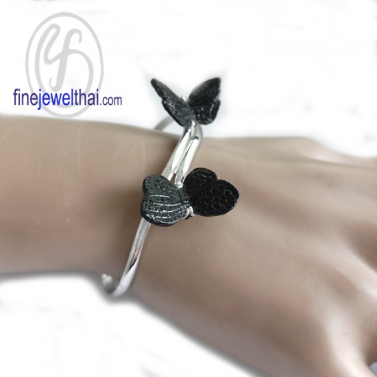 Butterfly-Black-Spinel-Onyx-bangle-finejewelthai-G3002on