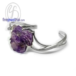 กำไลอะเมทิสต์-กำไลดอกกล้วยไม้-กำไลเงิน-G3016am กำไลอะเมทิสต์-กำไลดอกกล้วยไม้-กำไลเงิน-G3016am