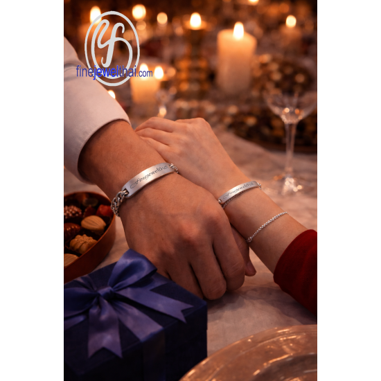สร้อยแขนเงิน-สร้อยข้อมือเลส-สร้อยข้อมือ-finejewelthai-T102100_3