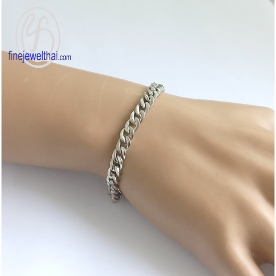 สร้อยแขนเงิน-สร้อยข้อมือเลส-สร้อยข้อมือ-finejewelthai-T102900