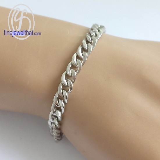 สร้อยแขนเงิน-สร้อยข้อมือเลส-สร้อยข้อมือ-finejewelthai-T102900