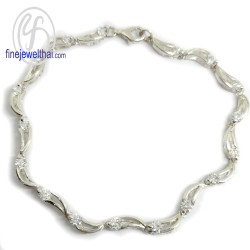 สร้อยข้อมือเงินแท้-สร้อยข้อมือเพชรสังเคราะห์-สร้อยแขน-เงินแท้925-เพชรสังเคราะห์-T1053cz