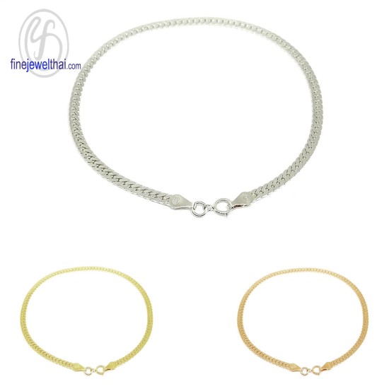 สร้อยแขนเงิน-สร้อยข้อมือเลส-สร้อยข้อมือ-finejewelthai-T223800