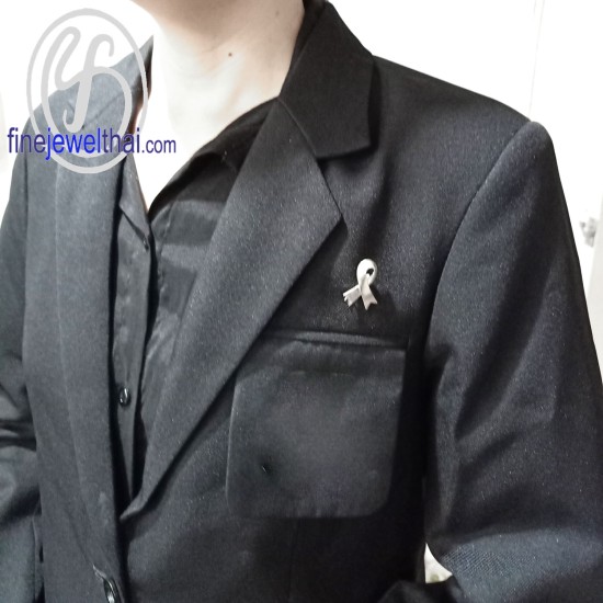 เข็มกลัด-โบว์-เงินแท้-925-เข็มกลัดไว้อาลัย-เข็มกลัดติดเสื้อ-เข็มกลัดเงินแท้-เข็มกลัด-Finejewelthai-Z100600 เข็มกลัด-โบว์-เงินแท้-925-เข็มกลัดไว้อาลัย-เข็มกลัดติดเสื้อ-เข็มกลัดเงินแท้-เข็มกลัด-Finejewelthai-Z100600