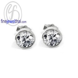 ต่างหูเพชร-ฐานต่างหูเงิน-เพชรสังเคราะห์-เงินแท้925-E1093jk-E1084cz ต่างหูเพชร-ฐานต่างหูเงิน-เพชรสังเคราะห์-เงินแท้925-E1093jk-E1084cz