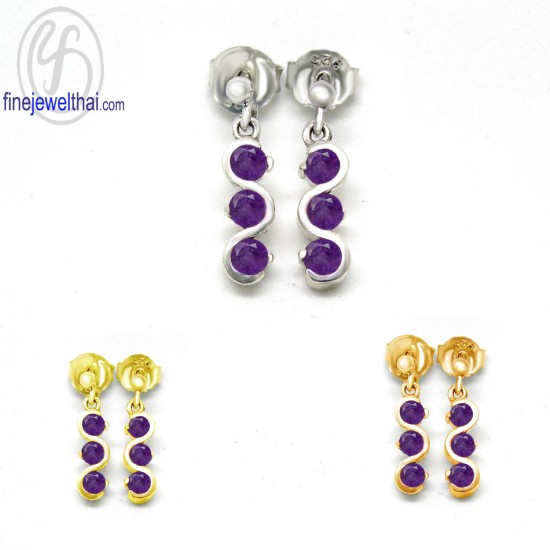 ต่างหูอะเมทิสต์-ต่างหูเงิน-อะเมทิสต์-เงินแท้925-ออกแบบพิเศษ-finejewelthai-E1009am ต่างหูอะเมทิสต์-ต่างหูเงิน-อะเมทิสต์-เงินแท้925-ออกแบบพิเศษ-finejewelthai-E1009am