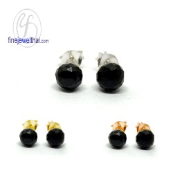 ต่างหูนิล-ต่างหูเงินแท้-นิล-พลอยประจำเดือนเกิด-finejewelthai-E1032on