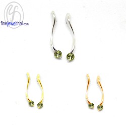 ต่างหูเพอริดอท-ต่างหูเงิน-เพอริดอทแท้-เงินแท้ 925-ออกแบบพิเศษ-finejewelthai-E1041pd
