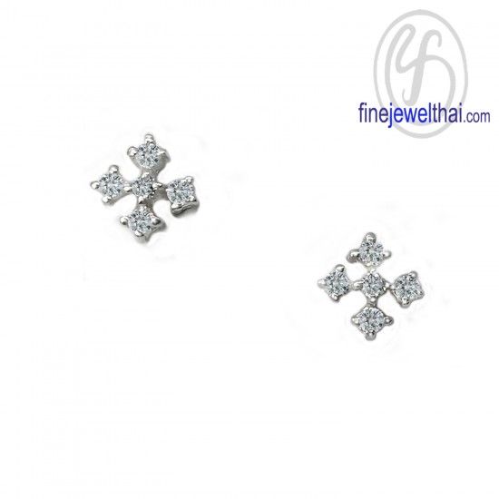 Finejewelthai-Daimond-CZ-Silver-Earring-E1049cz00