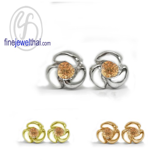Citrin-silver-Design-Earring-finejewelthai-E1052ct Citrin-silver-Design-Earring-finejewelthai-E1052ct
