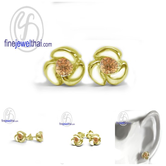 ต่างหูซิทริน-ต่างหูเงิน-ซิทรินแท้-เงินแท้925-ออกแบบพิเศษ-finejewelthai-E1052ct ต่างหูซิทริน-ต่างหูเงิน-ซิทรินแท้-เงินแท้925-ออกแบบพิเศษ-finejewelthai-E1052ct
