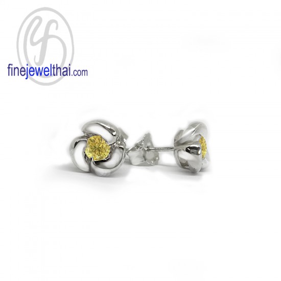 Yellow-Sapphire-Silver-Design-Earring-finejewelthai-E1052yl