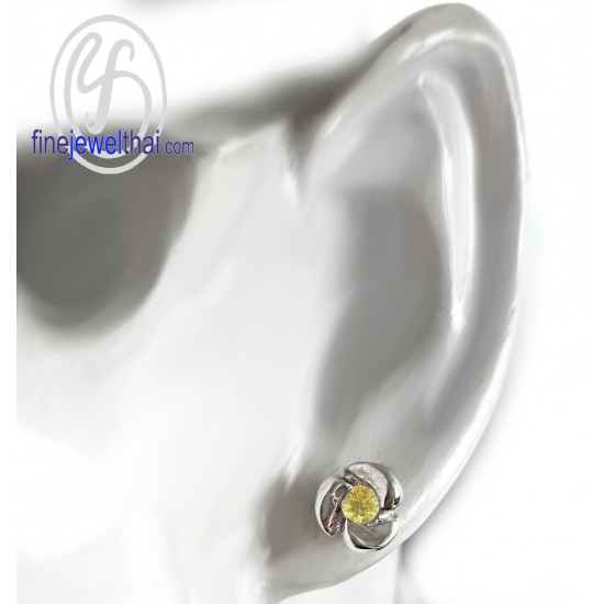 Yellow-Sapphire-Silver-Design-Earring-finejewelthai-E1052yl