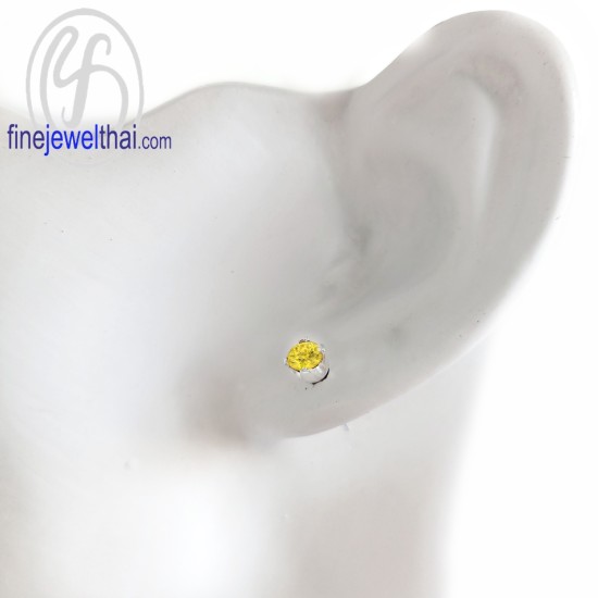 ต่างหูบุษราคัม-บุษราคัมแท้-ต่างหูเงิน-เงินแท้-925-E1055yl_5m ต่างหูบุษราคัม-บุษราคัมแท้-ต่างหูเงิน-เงินแท้-925-E1055yl_5m