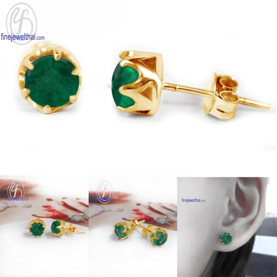 ต่างหูมรกต-ต่างหูเงินแท้-มรกต-พลอยประจำเดือนเกิด-finejewelthai-E1056em ต่างหูมรกต-ต่างหูเงินแท้-มรกต-พลอยประจำเดือนเกิด-finejewelthai-E1056em