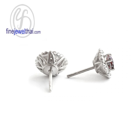 ต่างหูโกเมน-ต่างหูพลอย-ต่างหูเพชร-CZ-ต่างหูเงินแท้-Finejewelthai-E1081gm00 ต่างหูโกเมน-ต่างหูพลอย-ต่างหูเพชร-CZ-ต่างหูเงินแท้-Finejewelthai-E1081gm00