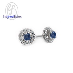 ต่างหูไพลิน-ต่างหูพลอย-ต่างหูเพชร-CZ-ต่างหูเงินแท้-Finejewelthai-E1081bl00 ต่างหูไพลิน-ต่างหูพลอย-ต่างหูเพชร-CZ-ต่างหูเงินแท้-Finejewelthai-E1081bl00