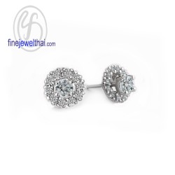 ต่างหู-ต่างหูเพชร-ต่างหูเงินแท้-ออกแบบพิเศษ-E1083cz00