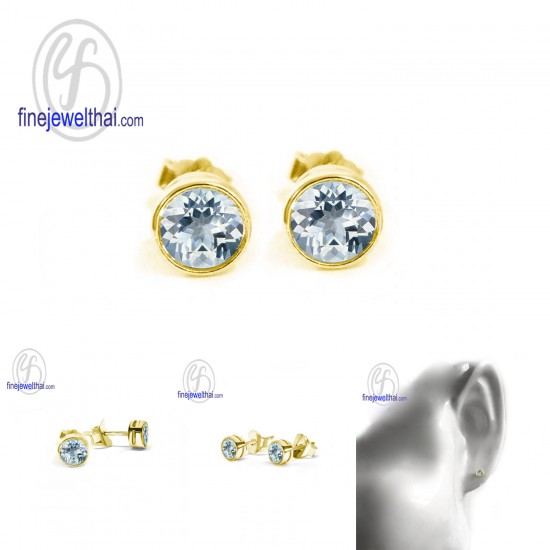 Aquamarine-Silver-Earring-Birthstone-Finejewelthai-E1084aq00