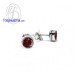 Finejewelthai-Garnet-Silver-Earring-E1085gm00