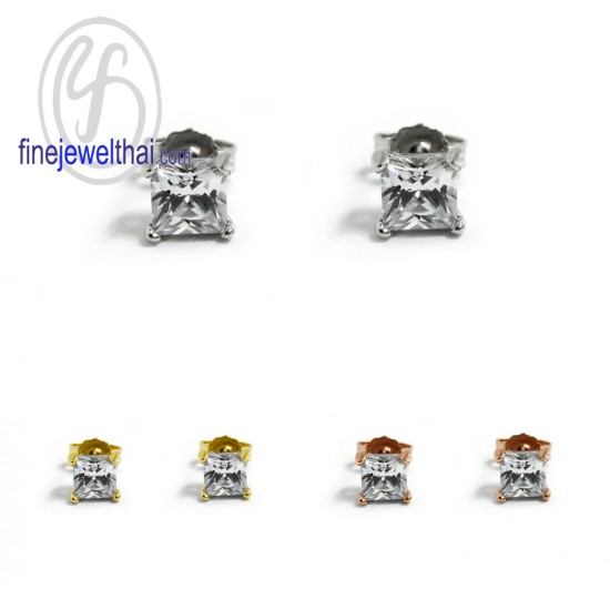 ต่างหูเพชร-ต่างหูเงิน-เพชรสังเคราะห์-เงินแท้925-E1088cz00 ต่างหูเพชร-ต่างหูเงิน-เพชรสังเคราะห์-เงินแท้925-E1088cz00