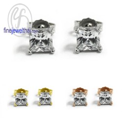 ต่างหูเพชร-ต่างหูเงิน-เพชรสังเคราะห์-เงินแท้925-E1089cz00