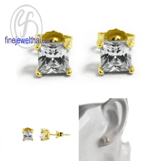 ต่างหูเพชร-ต่างหูเงิน-เพชรสังเคราะห์-เงินแท้925-E1089cz00 ต่างหูเพชร-ต่างหูเงิน-เพชรสังเคราะห์-เงินแท้925-E1089cz00