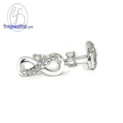 ต่างหูเพชร-ต่างหูเงิน-เพชรสังเคราะห์-เงินแท้925-E1090cz00