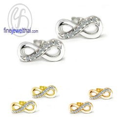 ต่างหูเพชร-ต่างหูเงิน-เพชรสังเคราะห์-เงินแท้925-E1090cz00
