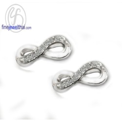 ฐานต่างหูเพชร-ฐานต่างหูเงิน-เพชรสังเคราะห์-เงินแท้925-E1090cz00jk