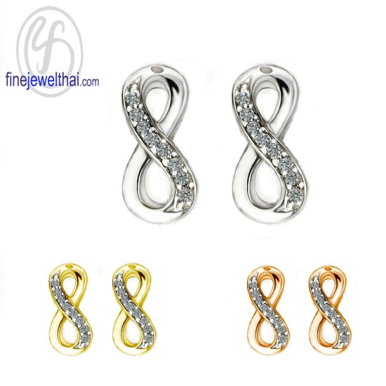 ฐานต่างหูเพชร-ฐานต่างหูเงิน-เพชรสังเคราะห์-เงินแท้925-E1090cz00jk