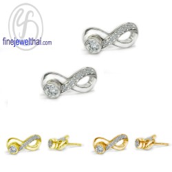 ต่างหูเพชร-ฐานต่างหูเพชร-เพชรสังเคราะห์-เงินแท้925-E1090jk-E1084cz
