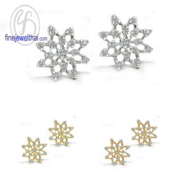 ต่างหูเพชร-ต่างหูเงิน-เพชรสังเคราะห์-เงินแท้925-E1094cz00