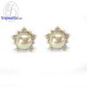 Finejewelthai-Daimond-CZ-Pearl-Silver-Pink-Gold-Earring-Jacket-E1095jk-E1032pl-pg
