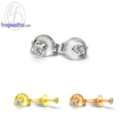 ต่างหูเพชร-ต่างหูเงิน-เพชรสังเคราะห์-เงินแท้925-E1098cz
