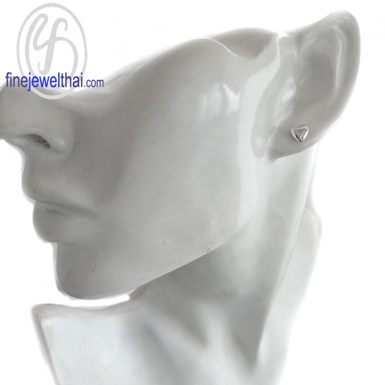 ต่างหูเงิน-ต่างหูหัวใจ-ต่างหูออกแบบ-เงินแท้-E120400p