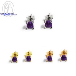 ต่างหูอะเมทิสต์-ต่างหูเงิน-อะเมทิสต์-เงินแท้925-ออกแบบพิเศษ-finejewelthai-E2003am