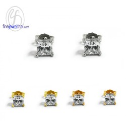 ต่างหูเพชร-ต่างหูเงิน-เพชรสังเคราะห์-เงินแท้925-E2004cz