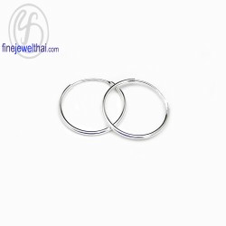 ต่างหูเงิน-ต่างหูห่วง-เงินแท้925-ออกแบบพิเศษ-finejewelthai-E217300
