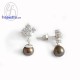 ต่างหูมุก-ต่างหูเพชร-มุกสีดำ-ต่างหูเงินแท้-finejewelthai-E3024pl