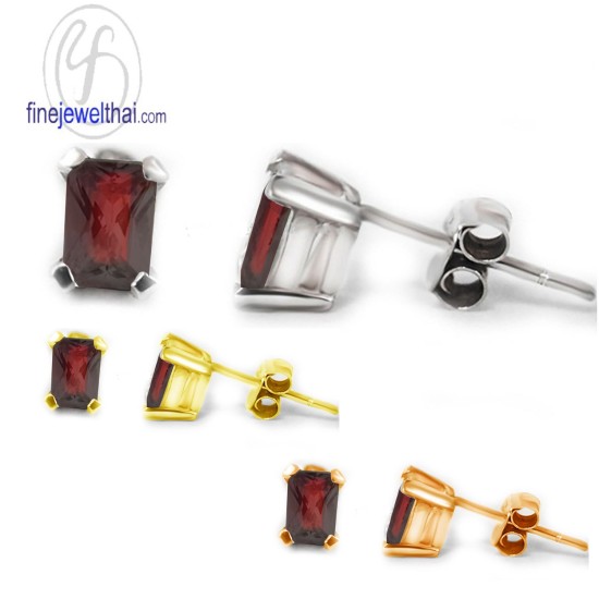 ต่างหูทับทิม-ทับทิมแท้-ต่างหูพลอย-ต่างหูเงินแท้-E3025rb ต่างหูทับทิม-ทับทิมแท้-ต่างหูพลอย-ต่างหูเงินแท้-E3025rb