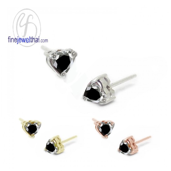 ต่างหูนิล-ต่างหูเงิน-นิลแท้-เงินแท้925-finejewelthai-E3058on