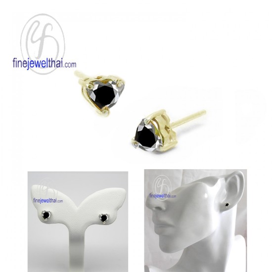 ต่างหูนิล-ต่างหูเงิน-นิลแท้-เงินแท้925-finejewelthai-E3058on