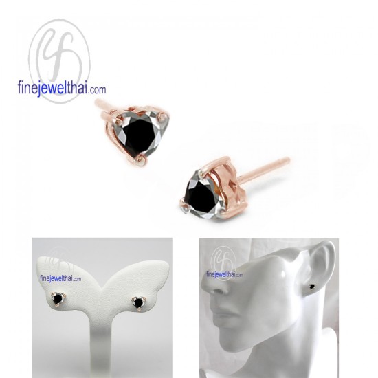 ต่างหูนิล-ต่างหูเงิน-นิลแท้-เงินแท้925-finejewelthai-E3058on