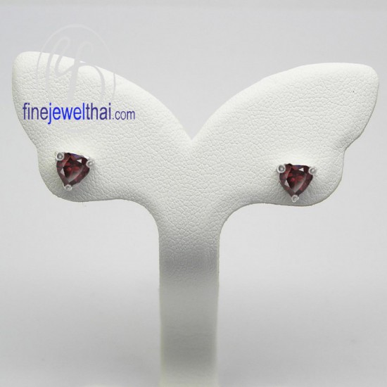 Garnet-Silver-Design-Earring-finejewelthai-E3058gm