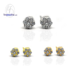 ต่างหูเพชร-ต่างหูเงิน-เพชรสังเคราะห์-เงินแท้925-E3060cz